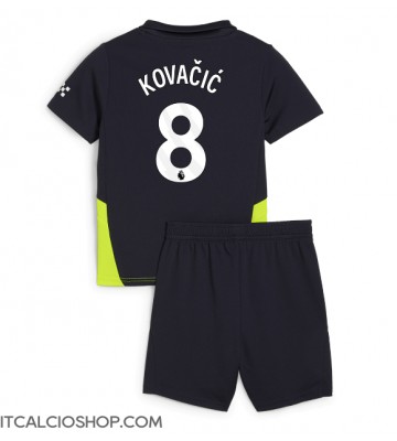 Manchester City Mateo Kovacic #8 Seconda Maglia Bambino 2024-25 Manica Corta (+ Pantaloni corti)